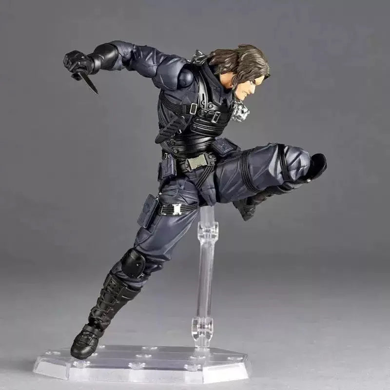 Kaiyodo Winter Soldier Figure Revoltech AMAZING YAMAGUCHI Bucky Barnes Captain America Action Figures Collectible Model Toys