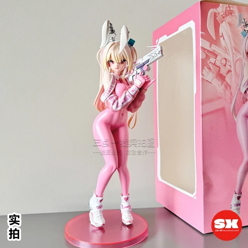 Premium Version Superbunny Action Figures Cute Pink Cute Girl Anime Model Collection Desktop Ornament Fashion Trend Gift
