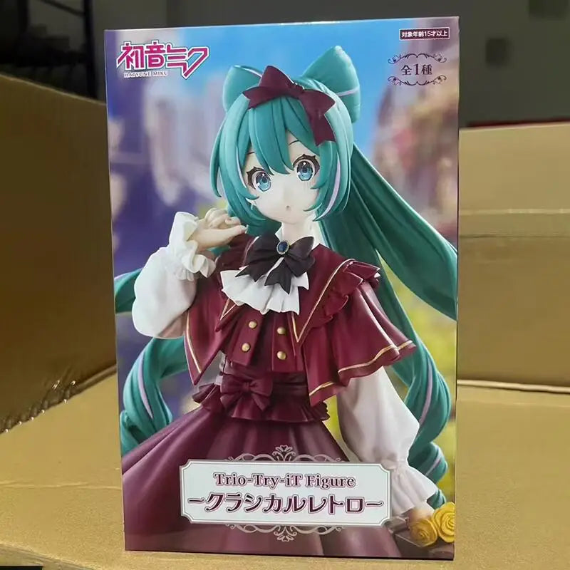 [Genuine Original] In Stock Furyu Hatsune Miku Trio-Try-It Figure Classical Retro Ver Anime Figure Model Collector Figurine Toys
