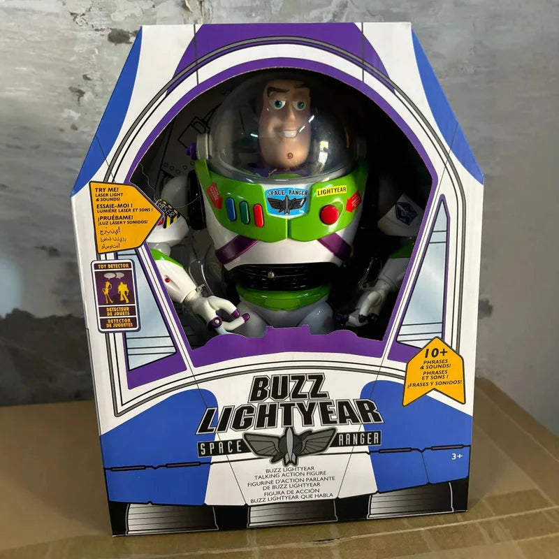 30cm Toy Story Buzz Lightyear Spacecraft Sound Model Buzz Lightyear Action Figure Doll Desktop Collection Birthday Gift For Kids
