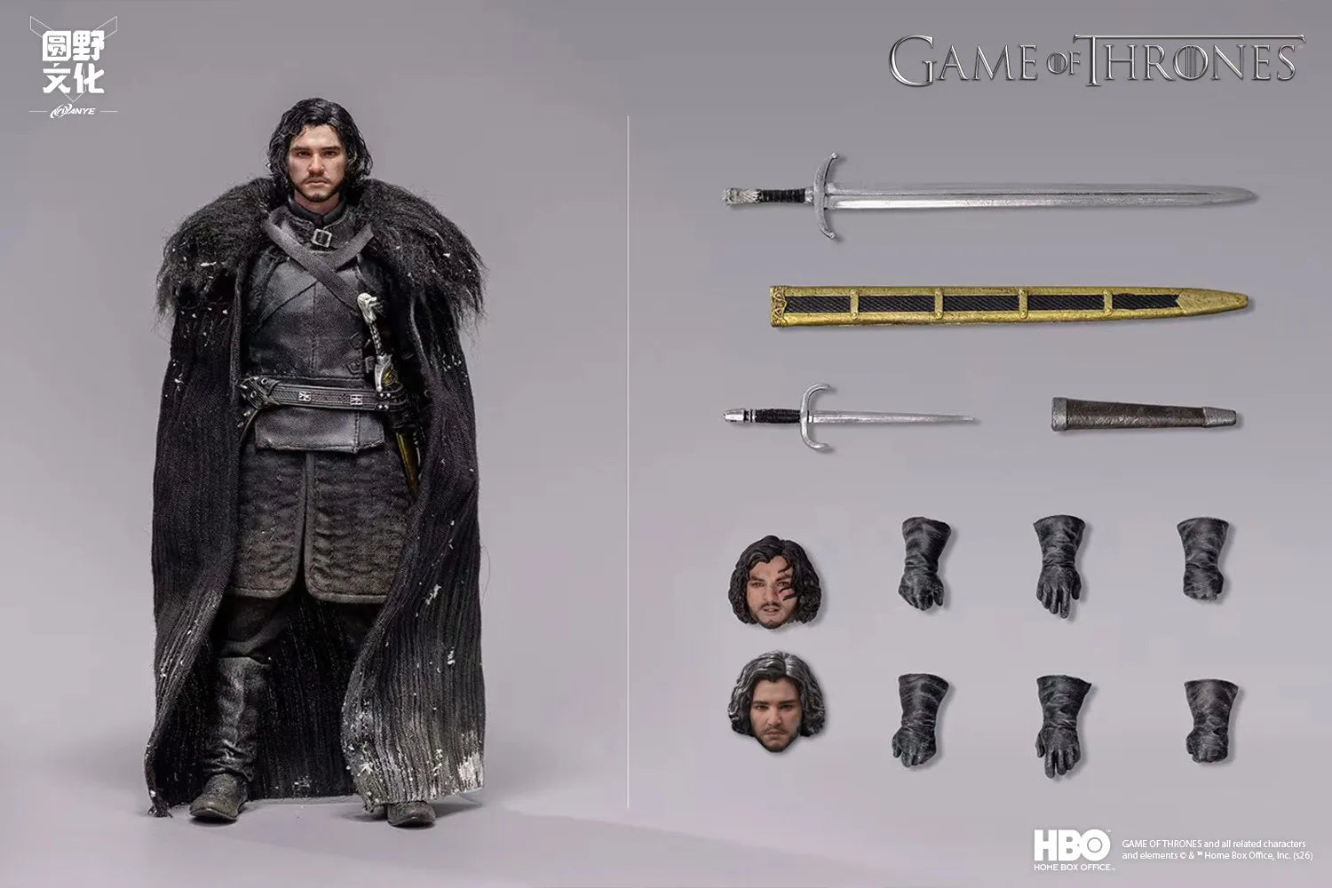 Yuanye Culture Game of Thrones Jon Snow 1/12 Stoffbewegliche Puppe Handgemachte Ornamente Geschenk-Sammlung