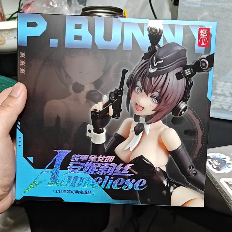 Auf Lager Original Samaru Schneckenmuschel-Serie 1/12 Ra-03 Gepanzerte Häschen-Mädchen Anneliese Modell PVC Actionfigur Spielzeug Sammlerstück Geschenk