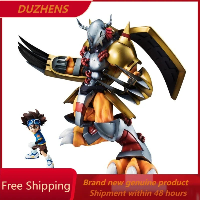 In stock Genuine MegaHouse Digital Monster War Greymon  Yagami Taichi PVC Action Anime Figure Model Toys Figure Doll Gift
