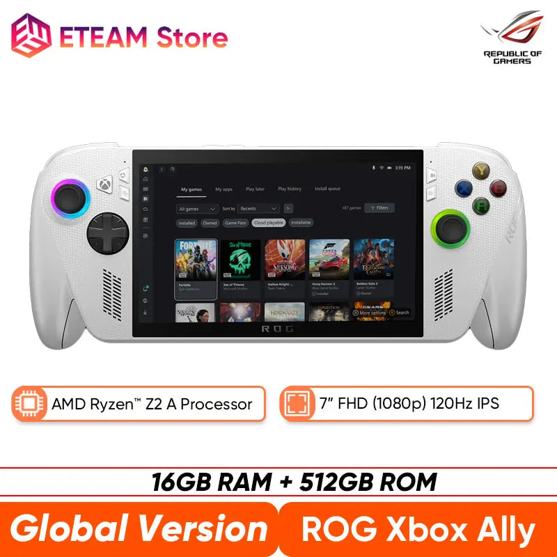 2025 ASUS ROG Xbox Ally(2025) Gaming Handheld PC 7" 120Hz FHD IPS Display AMD Ryzen Z2 A Processor Windows 11 Home Game Console