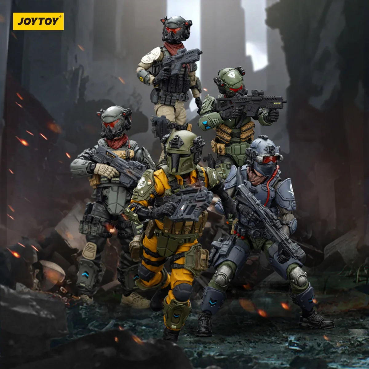 JOYTOY 1/18 Action Figures Stellar Scar Assault Team Gravelgold Darksilicon Titanite Firesulfur Ghostmanganese