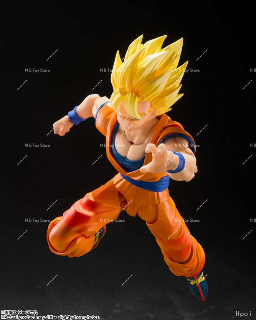 100% Original Bandai Dragon Ball Z S.H. Figuarts Super Saiyan Son Goku 3.0 The Games Begin Anime Action Figure Model Toys Gifts