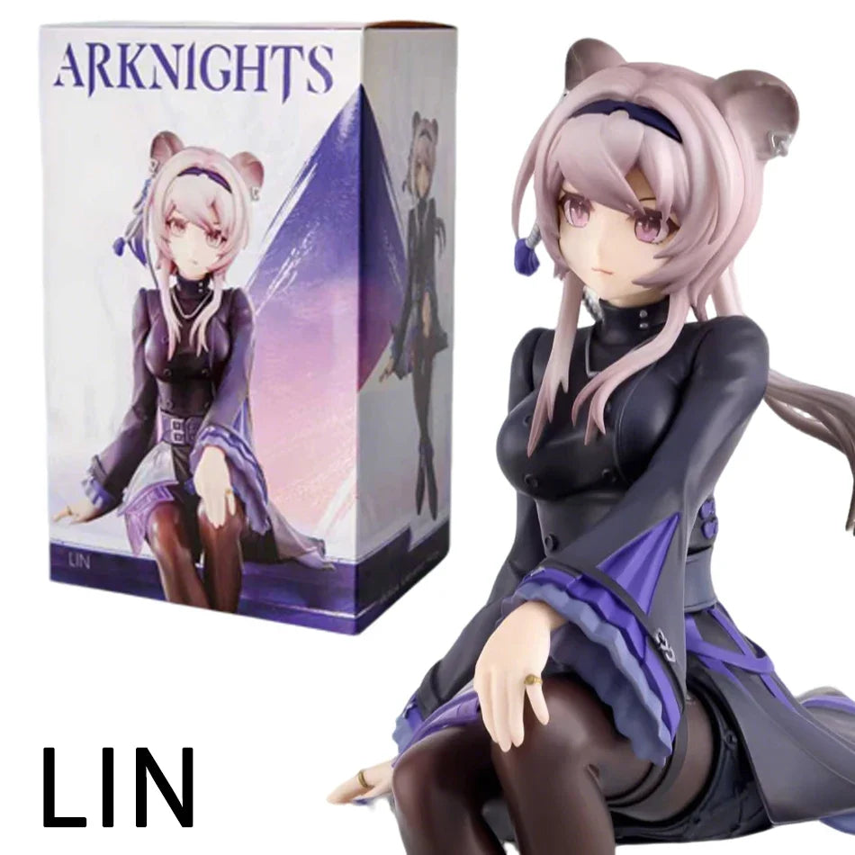 Newest Arknights Lin Anime Figure Original Bishoujo Ornament Collectible Model Toy 14cm Doll Model decoration brithday gift