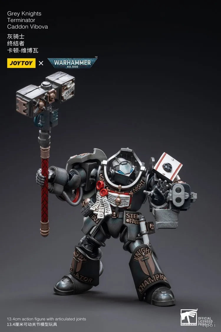 JOYTOY 1/18 Action Figure Warhammer 40K Grey Knights Terminator Caddon Vibova Model Toy