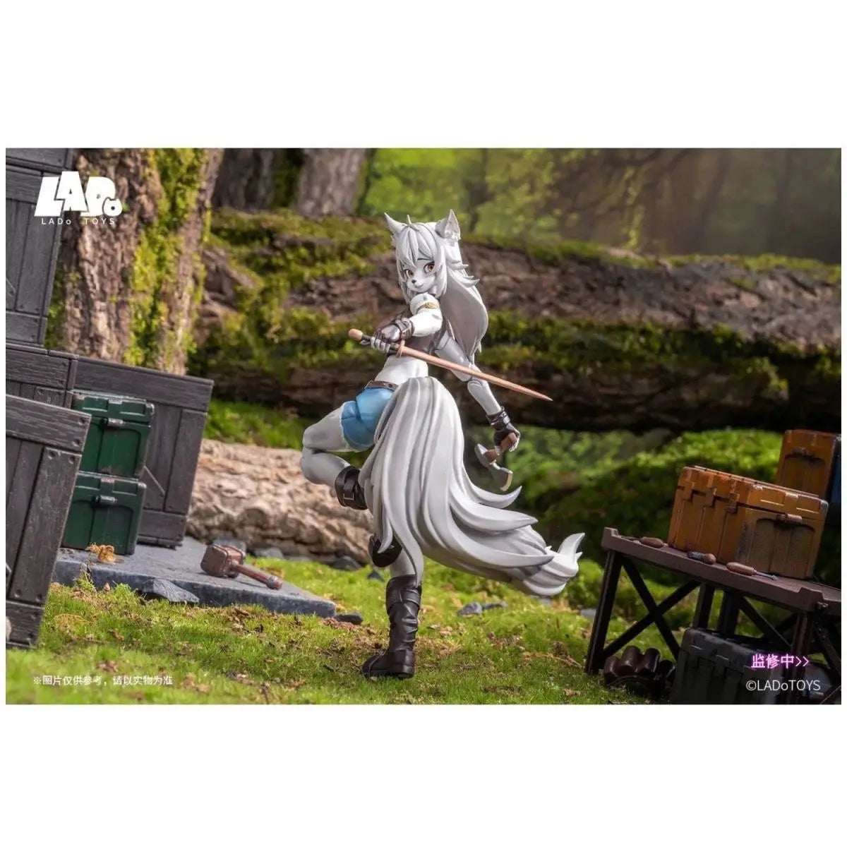 LADOTOYS ERA-001 1/12 Scale Liya Cute Wolf Sister Repairer Action Figures Soldier Movable Joints Anime Model Collection Toy Gift