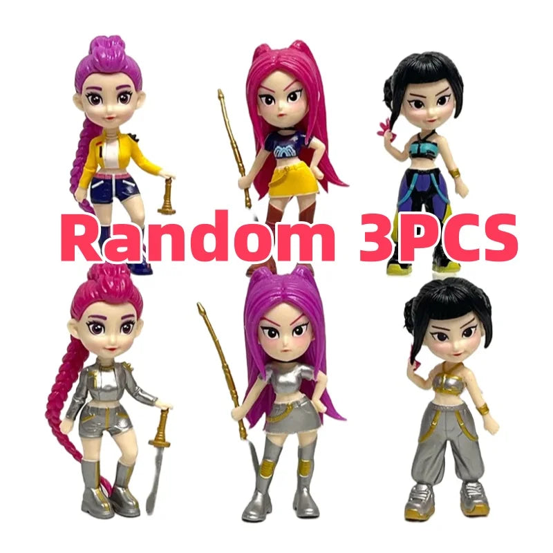 New Product Magic Hunting Group Q Version Suit Handmade Doll Tabletop Decoration Korean Trendy Women's Group Figure Decoration