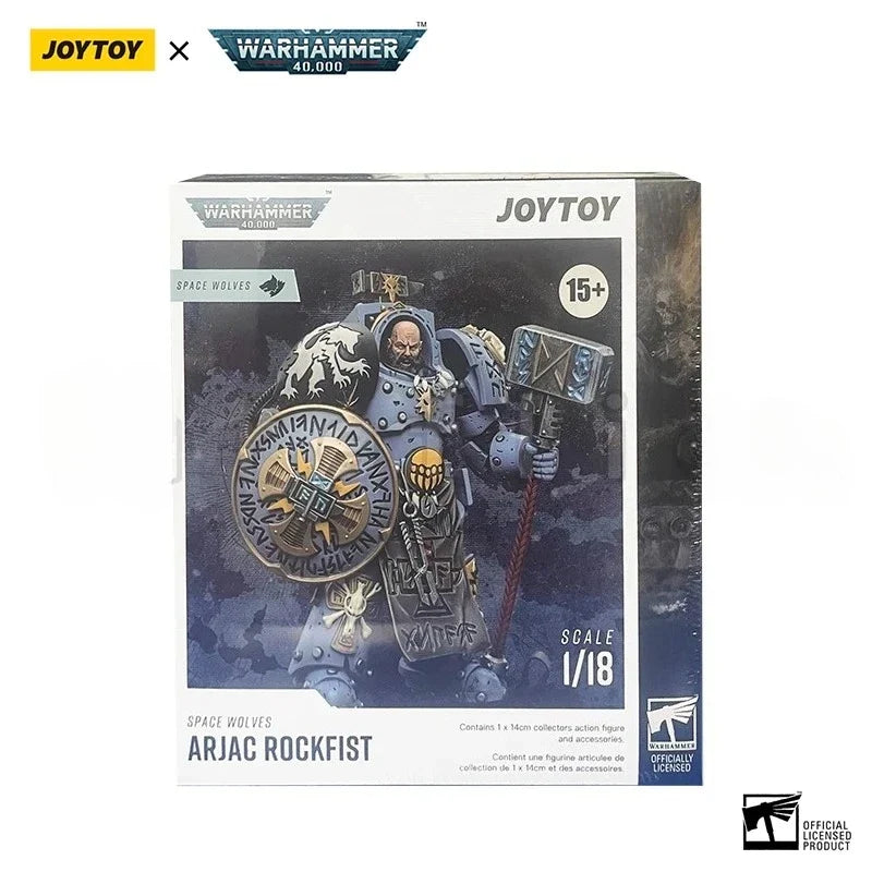 1/18 JOYTOY Action Figure 40K Space Wolves Arjac Rockfist Anime Model Toy