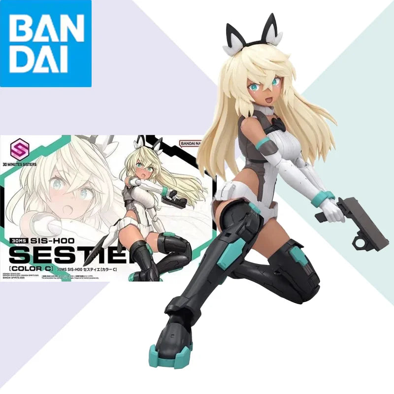 BANDAI Genuine 30MS Mobile Suit Girl SIS-H00 SESTIEH [COLOR C] Action Anime Figures Collectible Model Kits Toy Gift Children