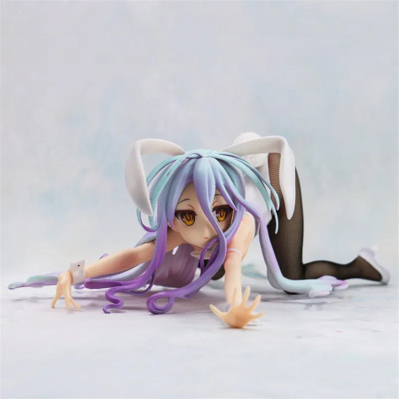 Anime Sword Art Online Yuuki Asuna Sexy Girl PVC Figure Model Striped Kneeling Swimsuit Phone Holder Fans Collectible Toy Doll