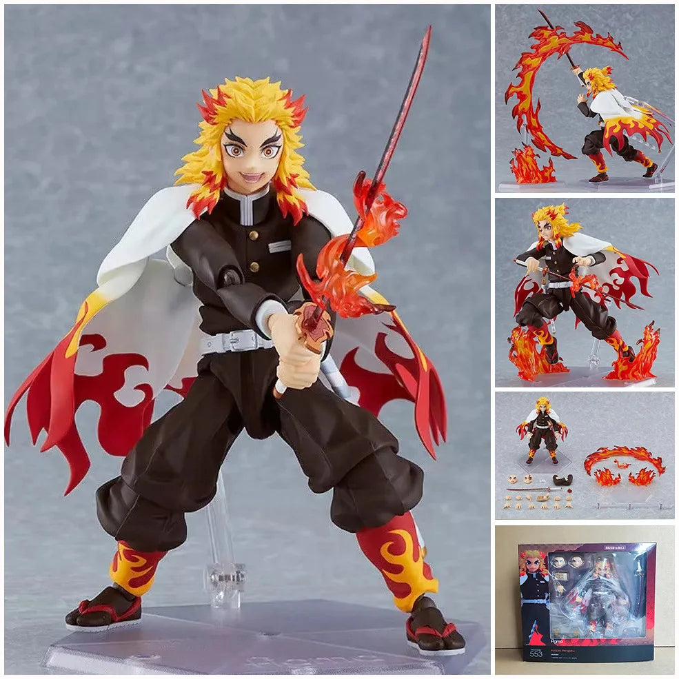 Demon Slayer Agatsuma Zenitsu Figma Action Figure - Anime Collectible Model Toy for Fans And Collectors Painted DX-522