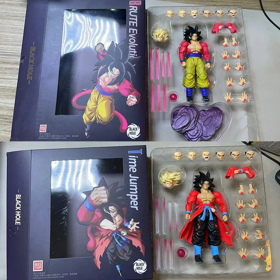 New Black Hole Dragon Ball Z Action Figure SHF Super Saiyan 4 GT SSJ4 Untamed Power Son Goku Anime Figure Model Statue Toy Gift