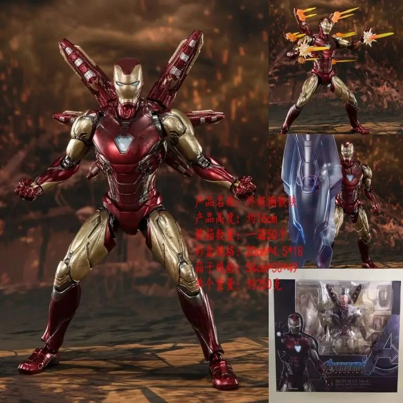 Marvel Avengers Iron Man Mark 85 16cm Articulated Action Figure Collectible Model Statue For Desktop Decoration Kids Xmas Gifts