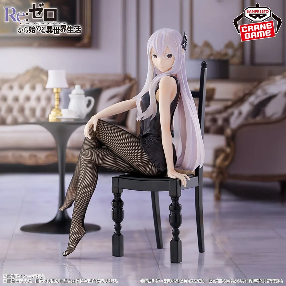 Bandai Original Genuine Banpresto Re: Life in A Different World From Zero Relax Time Echidna Another Color 21cm Model Toy Figure