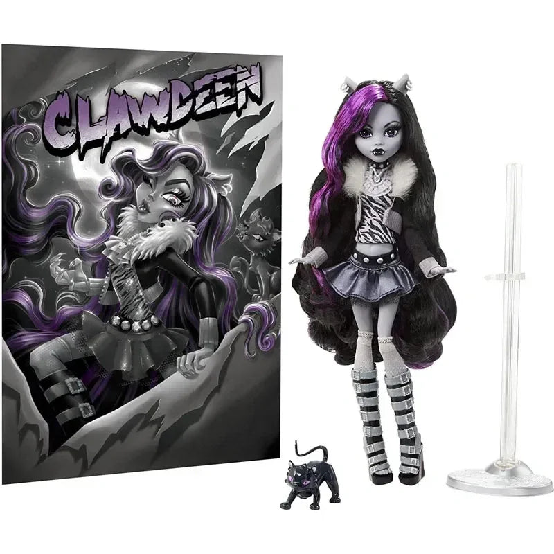 Monster High Black White Series Limited Edition Reel Drama Personalized Action Figure Doll Trendy Toy High Cost Effective Gifts