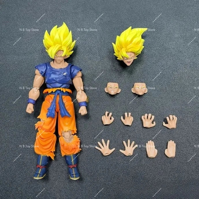 Demoniacal Fit Dragon Ball Z Anime 1/12 Son Goku Furious Awakening Posable Action Figure Collectible Statue Model Gift Toy