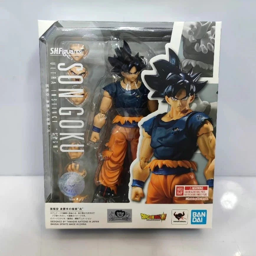 Bandai S.H.Figuarts Dragon Ball Super Son Goku Ultra Instinct Sign Pvc 14cm Anime Action Figures Model Collector Figurine Toy