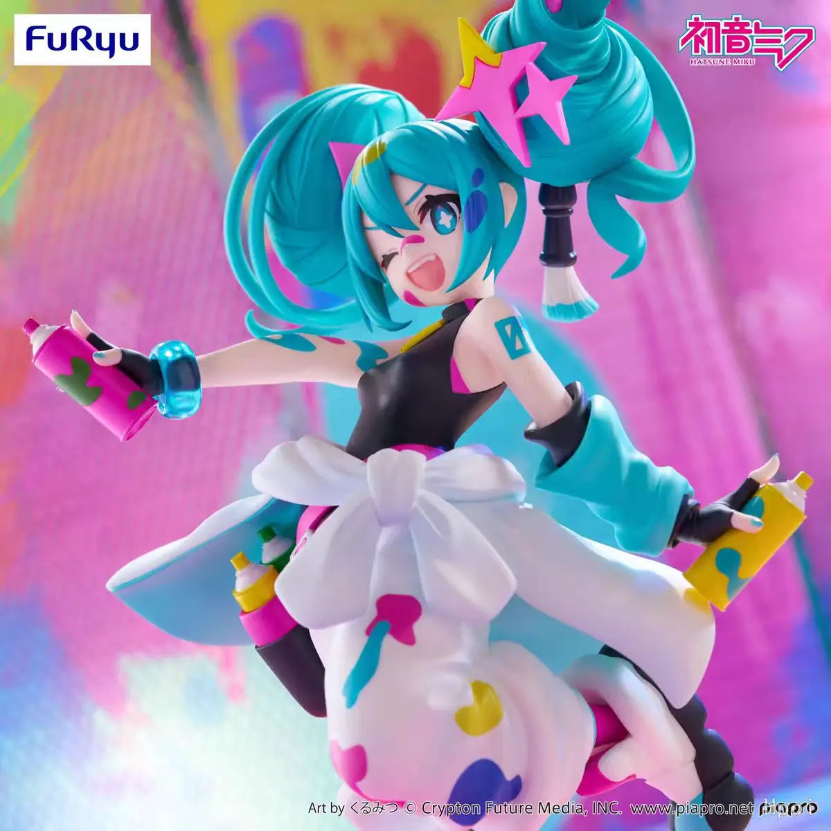 In Stock Original FuRyu V Miku Trio Try It Graffiti time Ver. Action Figure PVC Collectible Model Gift