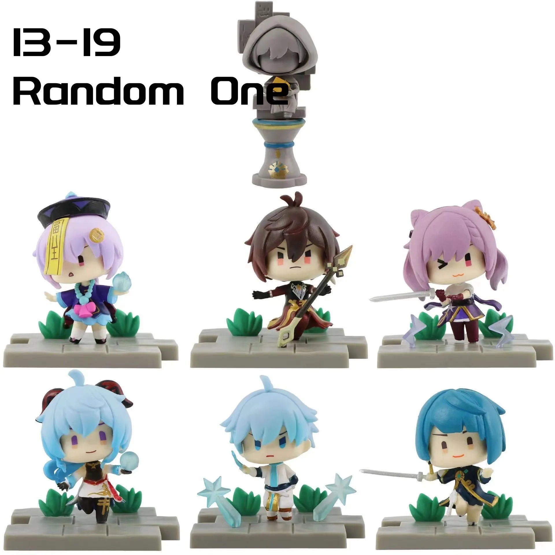 Anime Genshin Impact Kawaii Figure Paimon Amber Klee Kelly Action Figure Cute Game Figurine Model Kid Toys Children's Day Gifts