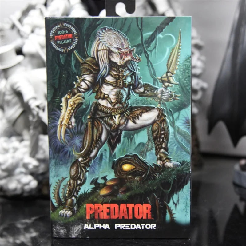 Neca 100th Predator Figure Special Version Original Alpha Collectible Figurines New Mobile Doll Desktop Decoration Toy Boy Gift