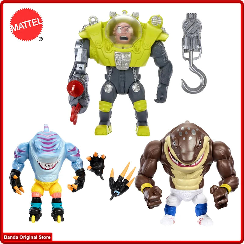 Spot Sale100% auf Lager, originales Mattel Street Sharks Anime-Figur, Dr. Piranoid, Streex, Big Slammu, 30. Jubiläumin S