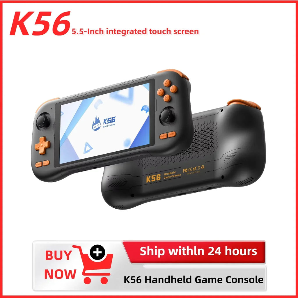K56 Handheld Game Console 5.5-inch large screen,android 14,  downloading games from the Google Store