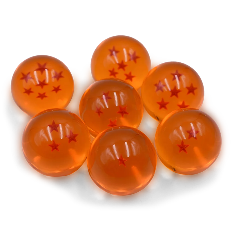 DBZ Anime Shenlong Figures Set Esferas Del Dragon and 7 Stars Dragon Crystal Balls 3.5cm Shelf Figurine Collection Model Toys