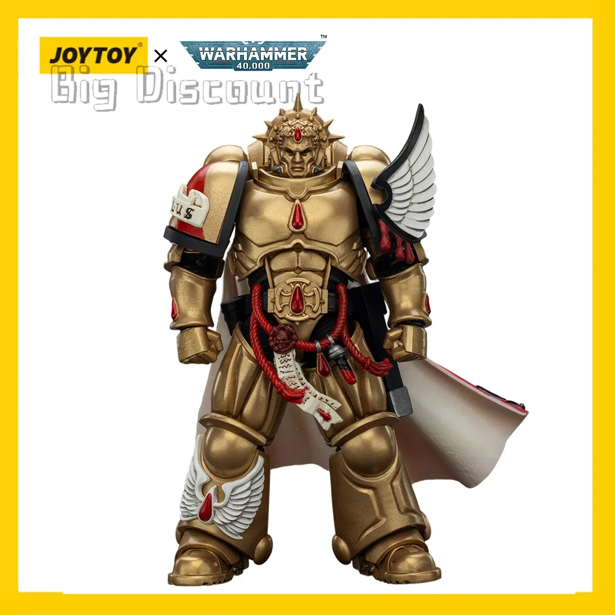 [IN STOCK] JOYTOY Warhammer 40K Action Figure 1/18 Blood Angels Captain with Heavy Bolt Pistol & Power Sword Model birthday