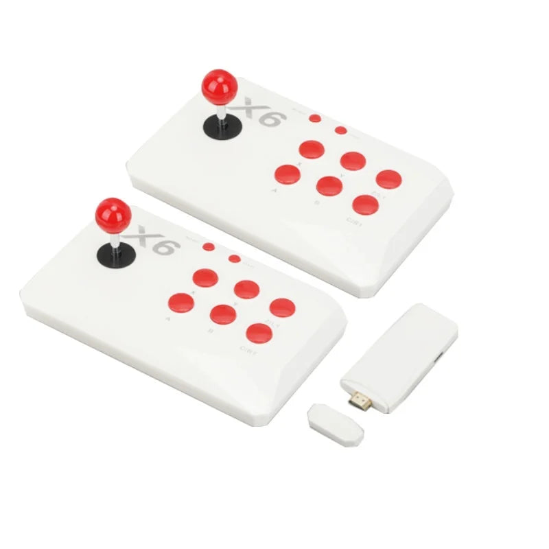 X6 Retro Video Game Console 2.4G Wireless Double Rocker TV Game Stick 4K HD 64GB 20000 Retro Games
