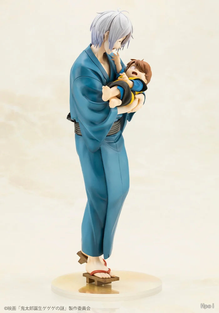 '-In Stock Original KOTOBUKIYA Kitaro's Father & Baby  24cm Anime Statue Cartoon Model Doll 2026 New Collection