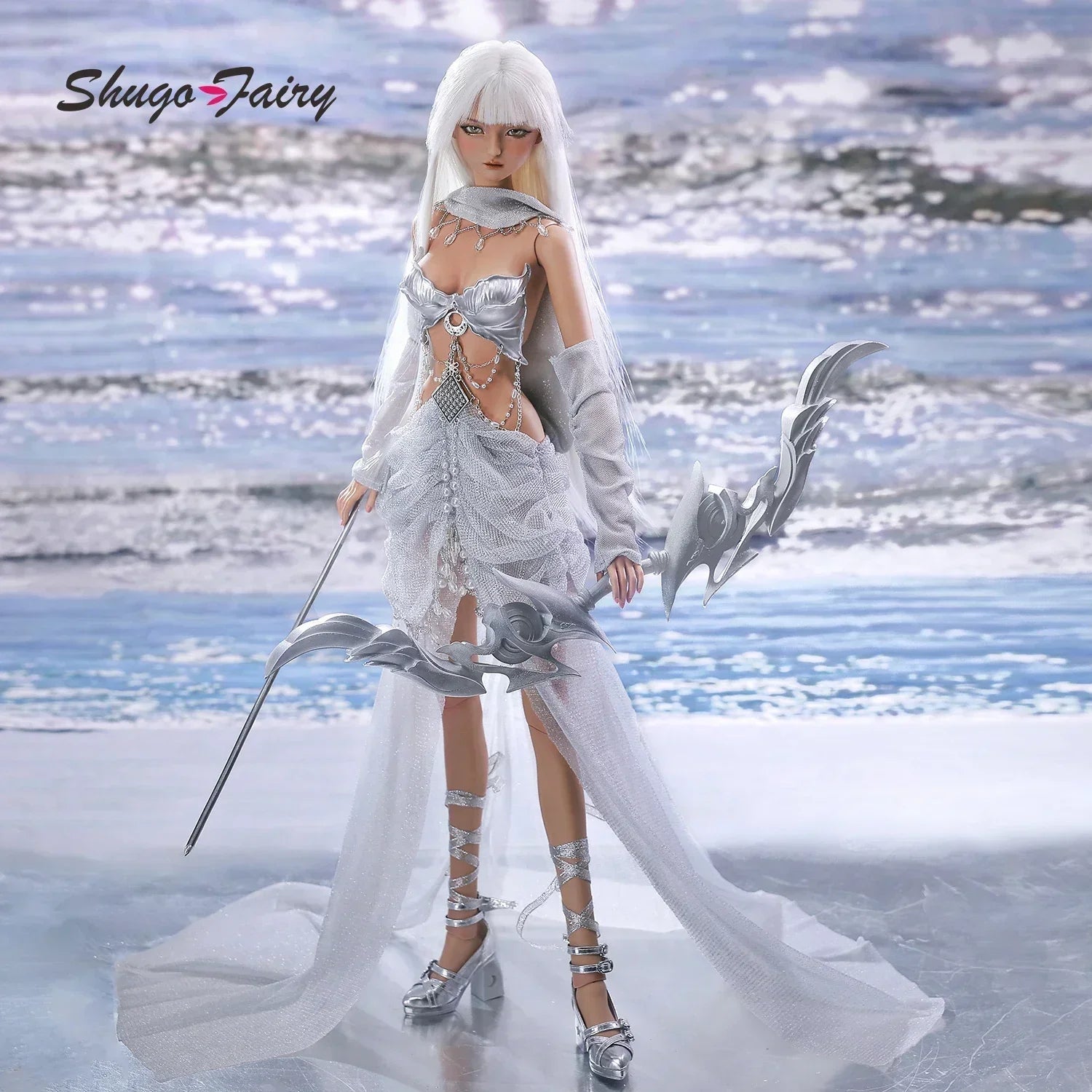 Bjd Doll 1/3 Yueru Gothic Sagittary Fullset Archer Art Figure Dolls Female Shugafairy Silver Resin Breast Cup 1/3 Bjd Clothes