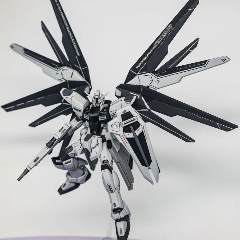 HG Strike Freedom Not Activated Color Scheme Black and White Color Matching 1/144 Assembled Mecha Model