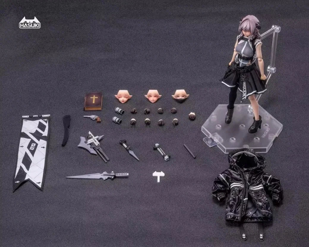 In Stock Hasuki Pocket Art PA009 SP 1/12 Succubus Nun Friede Women Soldier Anime Action Figure Toys Models Collectible PVC Gift