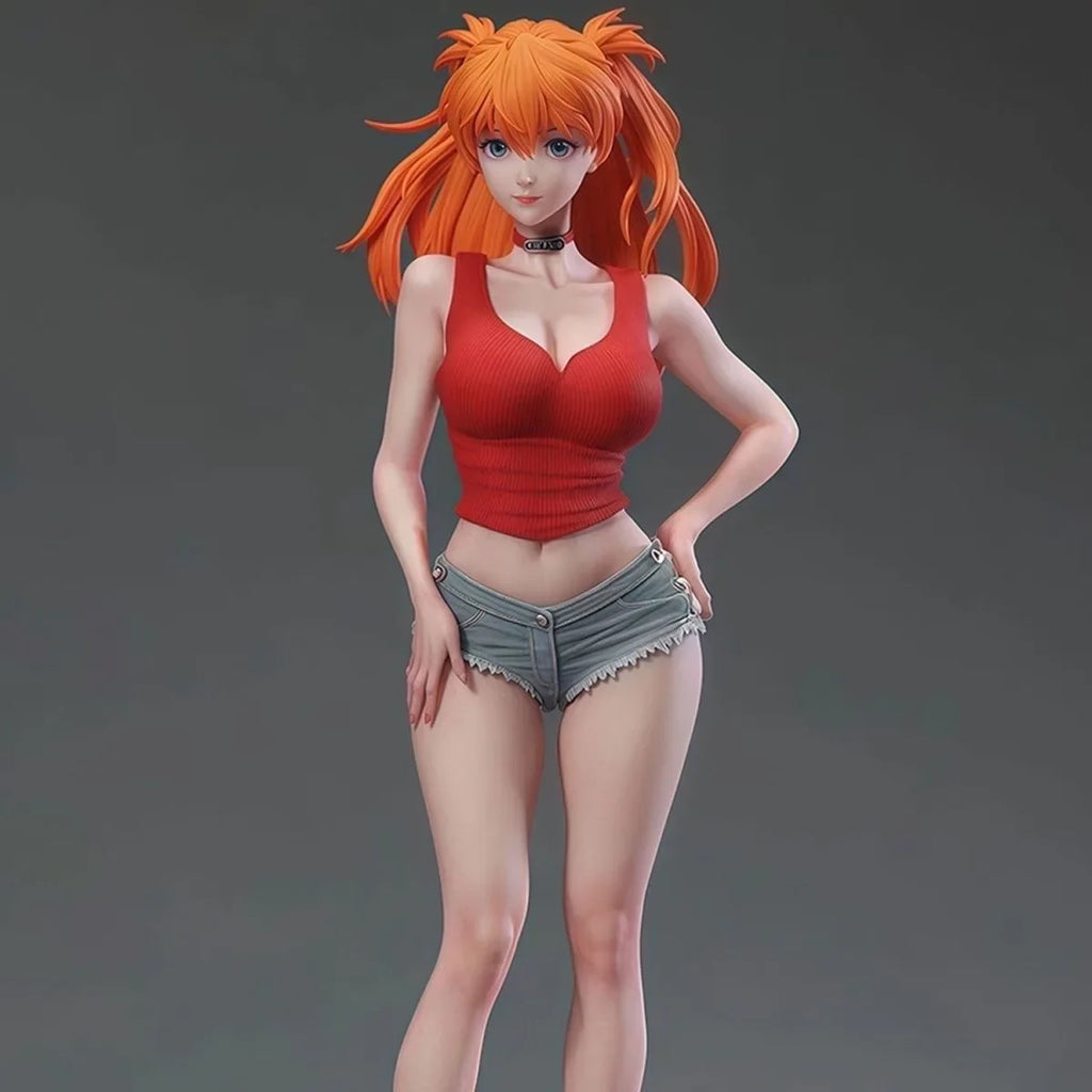 Asuka Langley Soryu Figure Ayanami Rei Figure Shikinami Asuka Rangurē Figurine Anime Periphery Model Statue Doll Collection Toys