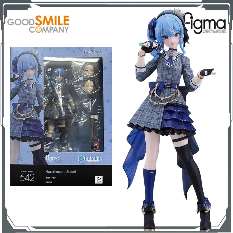 GSC Original Figma Hololive Hoshimachi Suisei Anime Actionfiguren Spielzeug für Jungen Weihnachtsgeschenk Sammlermodell Ornamente