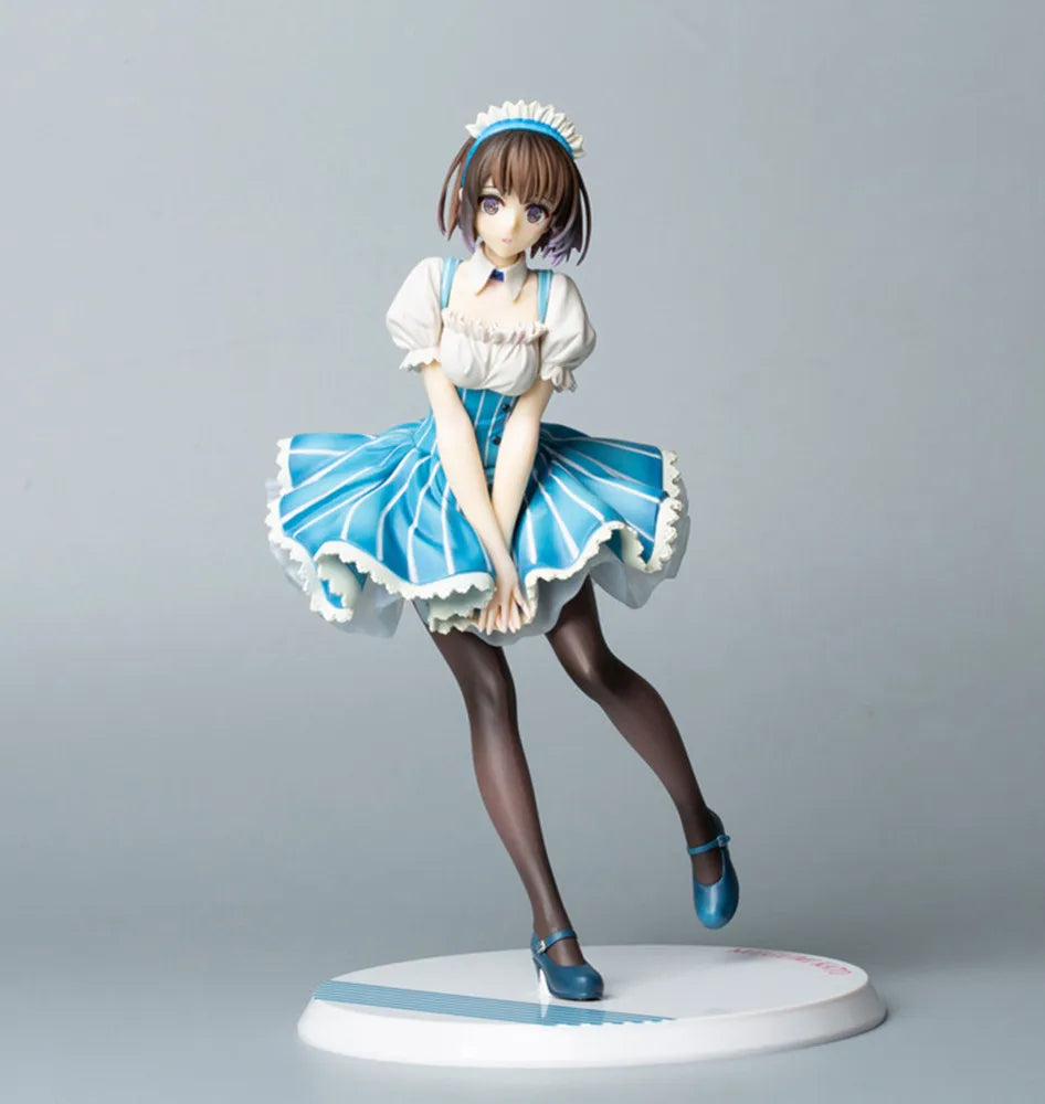 24cm Saekano: How to Raise a Boring Girlfriend Anime Figure Maid Megumi Kato Action Figure Kato Megumi Figurine Adult Doll Toys
