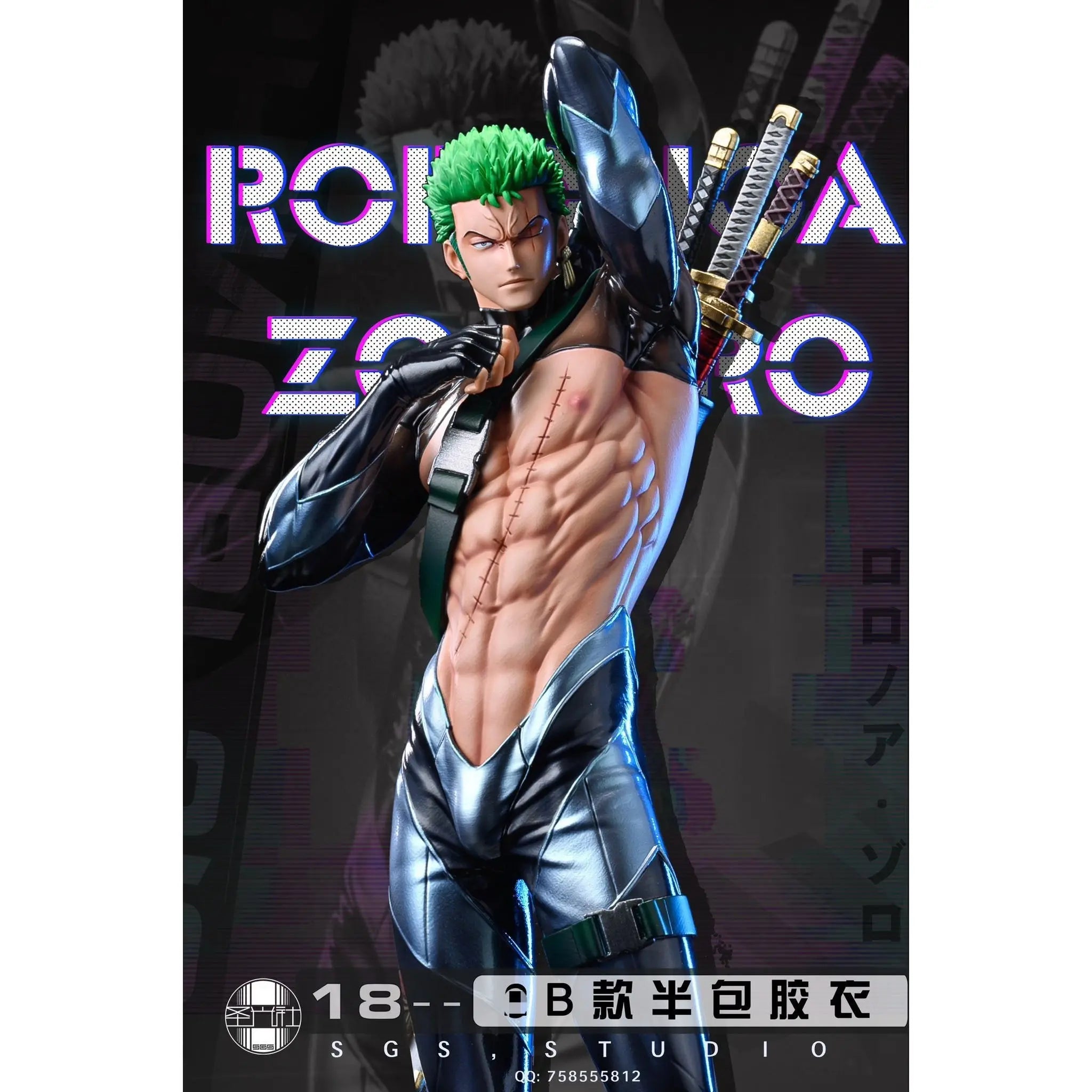In Stock Series: Sacred Light Studio Latex Suit Zoro Anime One Piece Limited Gk Figure Statue