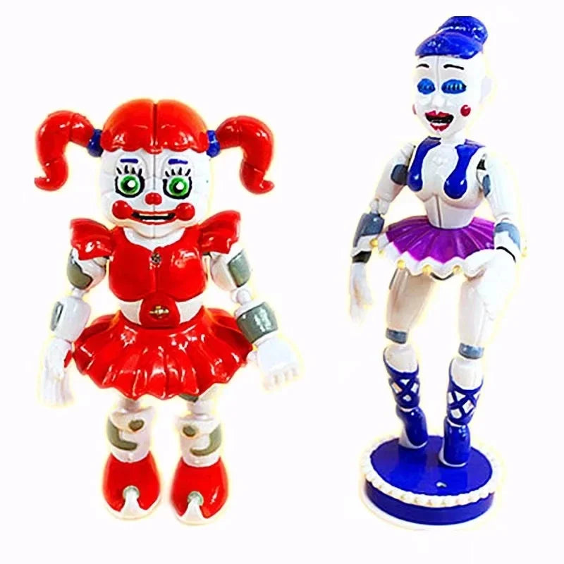 5 Pcs/Set Midnight Toy Bear Game Funtime Foxy Sister Location Horror Doll Lightening Movable Joint Toys
