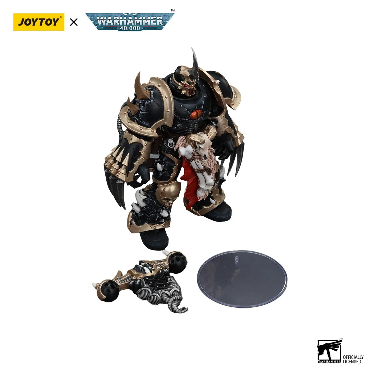 JOYTOY 1/18 Action Figure Warhammer 40K Chaos Space Marines Black Legion Chosen Champion Figures Toys Model
