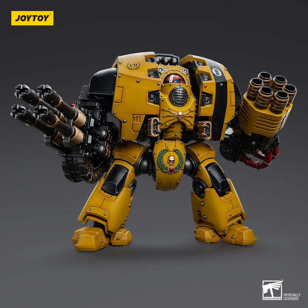 JOYTOY 1/18 lmperial Fists Leviathan Dreadnought with Cyclonic Melta Lance and Storm Cannon Mecha Anime Model Action Figures Toy