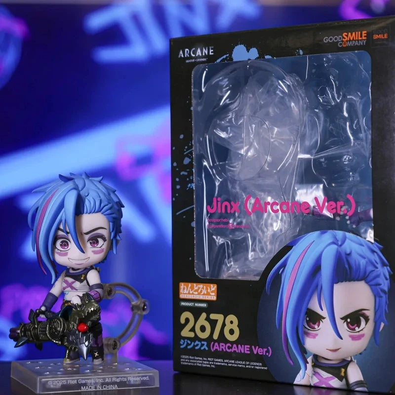 Original Jinx Arcane Ver. Chibi Action Figure Model Collectible Gift For Fans