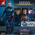 Original HOTTOYS 1/6 MMS607 Avengers 4 Endgame Captain America Tracking Battle Suit Collection Model Action Figure Toy 12 inches