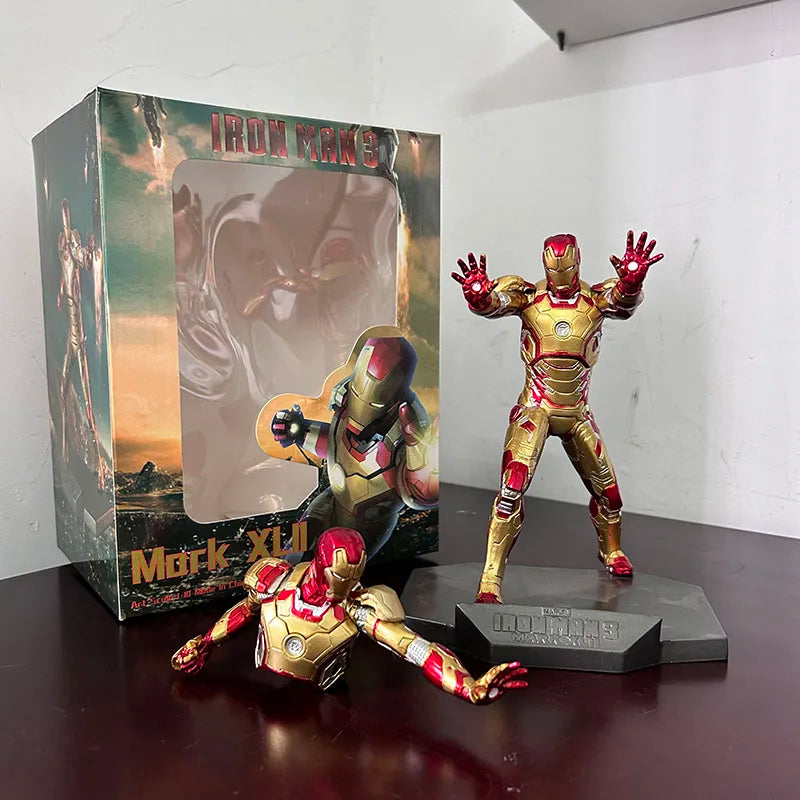 Crazy Toys Iron Man 3 Mark XLII Mk 42 Limted Edtion PVC Action Figure Body Changable Model Toy Gift For Collection Joint Movable