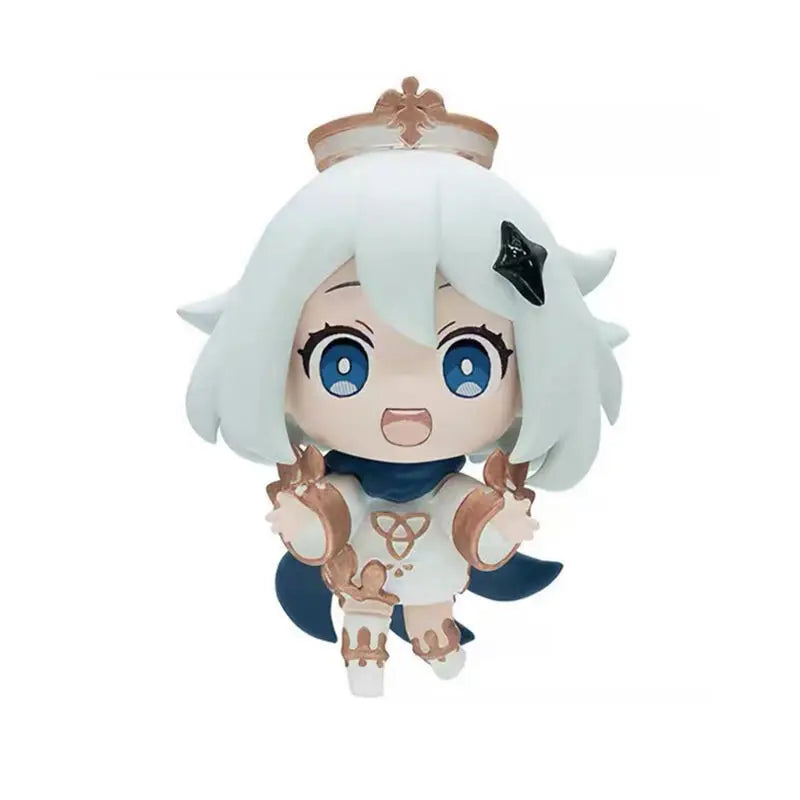 Anime Genshin Impact Kawaii Figure Paimon Amber Klee Kelly Action Figure Cute Game Figurine Model Kid Toys Children's Day Gifts