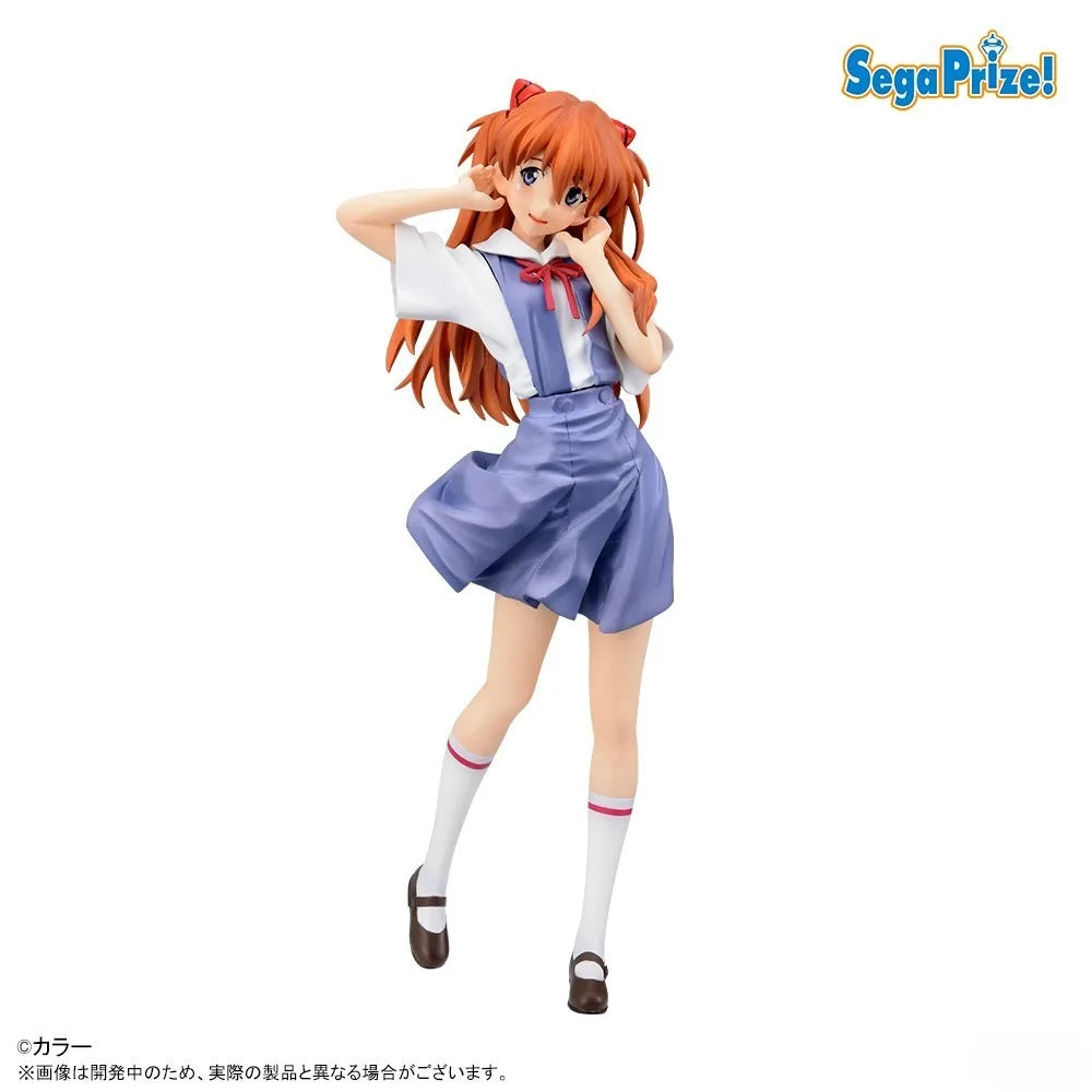In Stock SEGA Original Genuine Anime Neon Genesis Evangelion XStellar Soryu Asuka Langrey Uniform Ver 21cm Model Toy Figure Gift