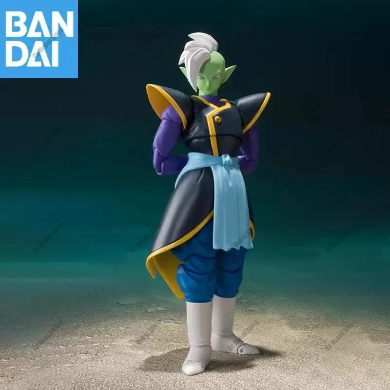 Genuine Bandai S.h.figuarts Dragon Ball Super Zamasu 14Cm Pvc Original Anime Action Figure Model Collector Ornament Toy Gift