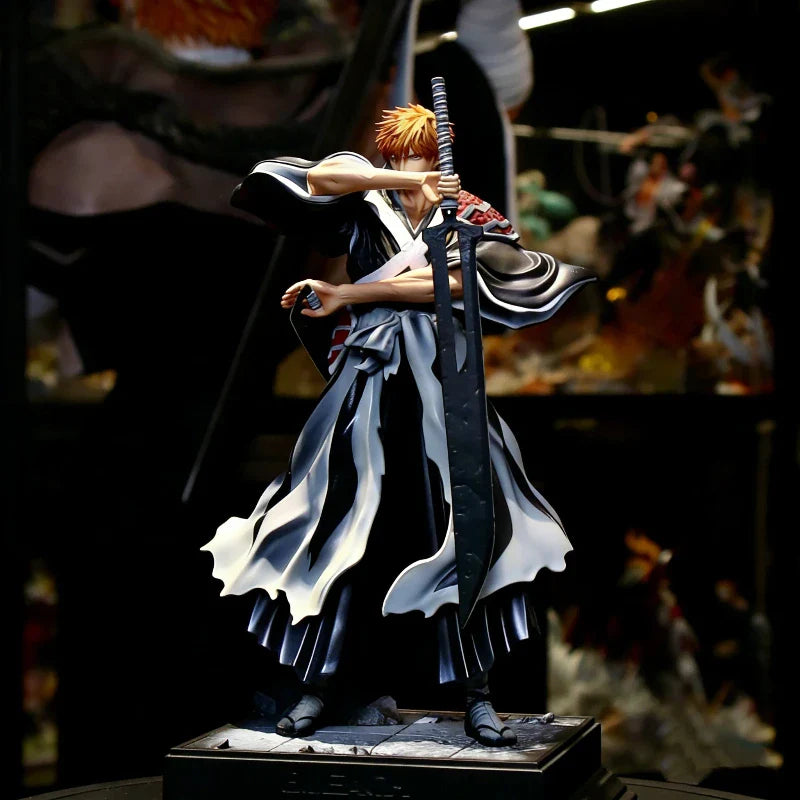 35 cm Bleach Dual Klingen Ichigo Kurosaki Figur Tausendjähriger Blutkrieg Anime Statue Desktop Ornament Sammelmodell Spielzeug Jungen Geschenk
